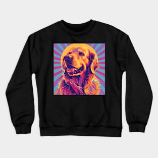 Golden Retriever in 70's Crewneck Sweatshirt